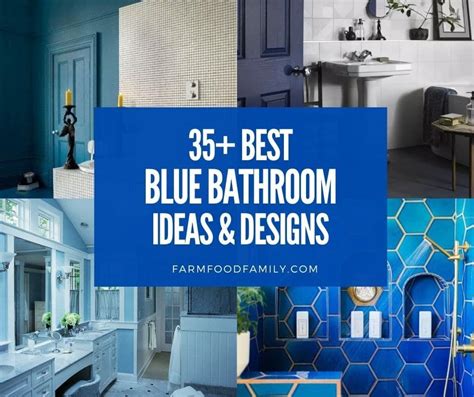 Best Blue Bathroom Ideas Blue Tiles White Tiles Blue Striped Walls