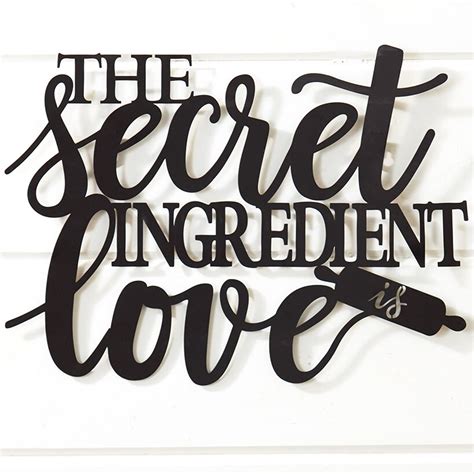 Secret Ingredient Is Love Metal Wall Art The Lakeside Collection