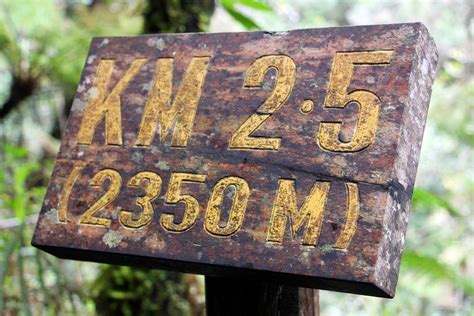 The Viewing Deck Kilometer Markers A Mt Kinabalu Specials