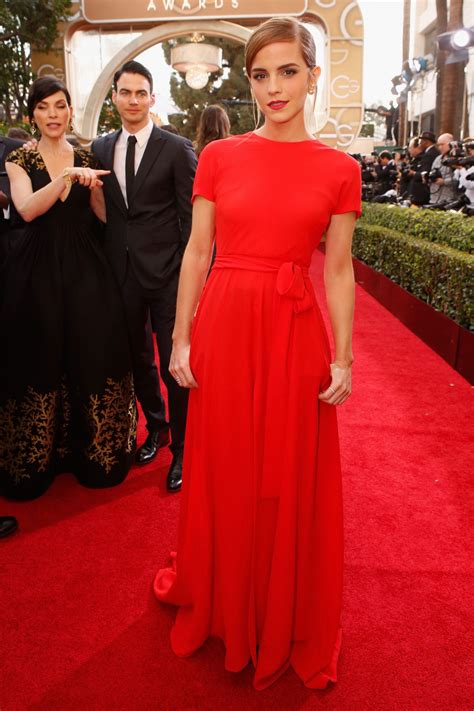 Emma Watson Wears Christian Dior Couture At 2014 Golden Globe Awards