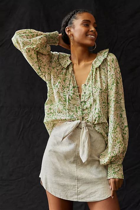 By Anthropologie Peasant Blouse Anthropologie Uk