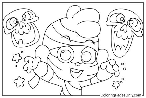 Halloween Club Baboo Coloring Page Free Printable Coloring Pages