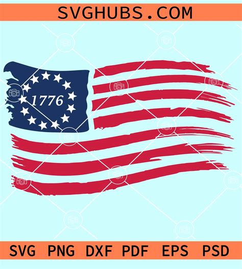 Betsy Ross 1776 13 Stars American Flag Svg Betsy Ross Svg 1776 Svg