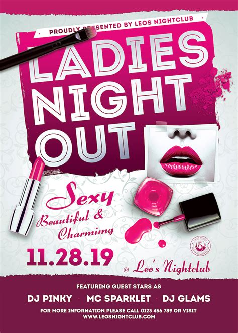 Girls Night Out Flyer Template Party Flyers For Photoshop