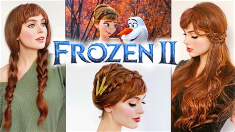 Anna Frozen 2 Hair Tutorial Disney Princess Irl Make