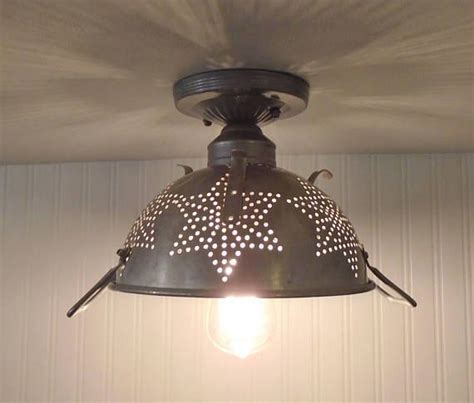 Does leaving burned out light bulbs in a multiple light fixture save electricity? Reserved for CHRIS Colander Vintage Kitchen CEILING LIGHT ...