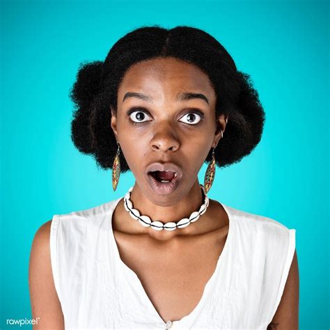 Black Woman With A Shocking Facial Expression Premium Image By Teddy Rawpixel