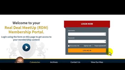 How To Login To The New Real Deal Meetup Membership Site Youtube