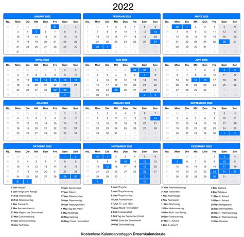 Kalender 2022