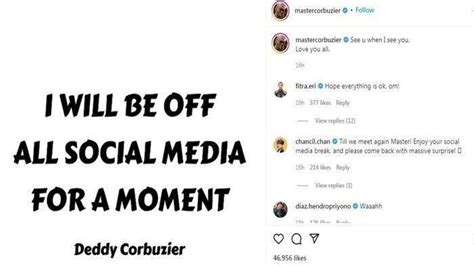 Deddy Corbuzier Mendadak Pamit Dari Media Sosial Tuai Beragam