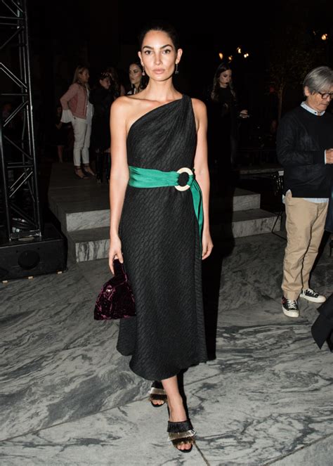 Lily Aldridge In Carolina Herrera Taffeta Skirt Nice Dresses Formal