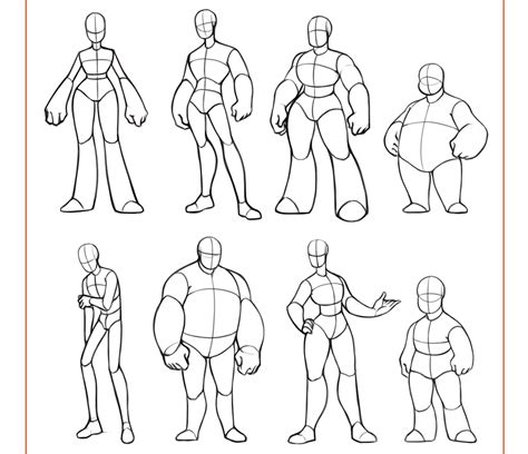 Image Result For Body Type Reference Art Cartoon Character Design