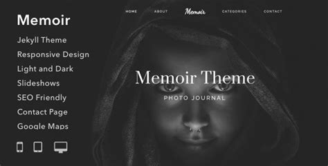 Memoir Responsive Jekyll Theme For Bloggers Writers And Photographers