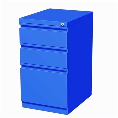 Hirsh 18574 cabinet,mobile pedestal,letter file sz. 3 Drawer Mobile File Cabinet in Blue - 19356