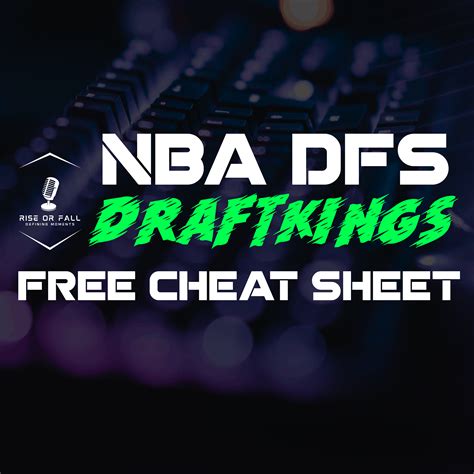 Free Draftkings Nba Dfs Cheat Sheet Dfs Lineup Strategy Dfs | My XXX