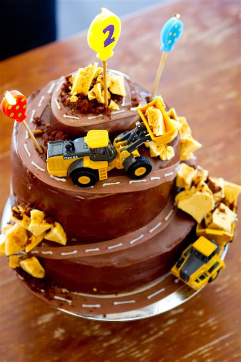 2nd birthday party cake ideas. My nephew's 2nd birthday cake - Digger's Destruction ...