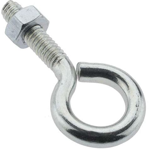 Value Collection 1 4 20 Zinc Plated Finish Steel Wire Turned Eye