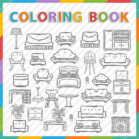 Elementi Di Arredo Casa Da Disegnare E Colorare Migliori Pagine Da