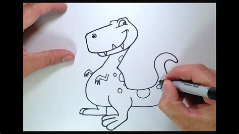How to draw a brontosaurus dinosaur | easy way How to Draw a Cartoon Dinosaur - YouTube | Leer tekenen, Tekenen