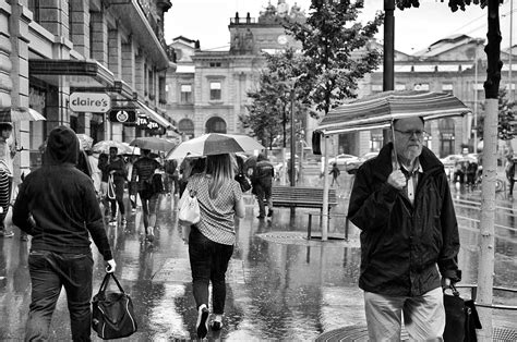 Free Images Pedestrian Black And White People Road Street Rain