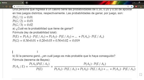 Ejercicios Resueltos De Probabilidad Condicionada Y Teorema De Bayes