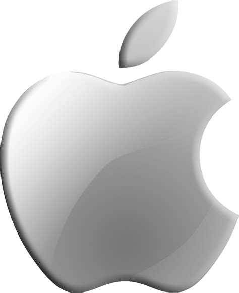 White Transparent Apple Logo