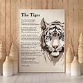 Printable The Tiger Poem Poster Print William Blake Tyger - Etsy Österreich