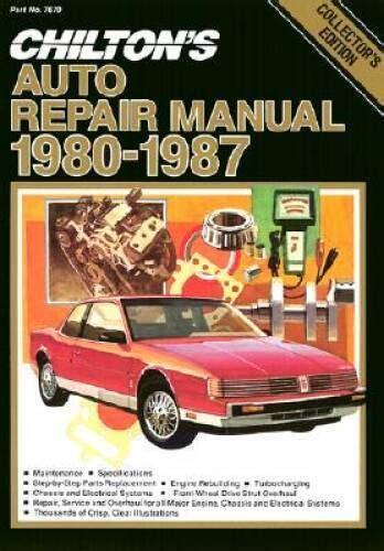 Chiltons Auto Repair Manual 1980 87 Perennial Edition Chilton