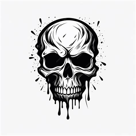 Premium Ai Image Vintage Human Skull Antique Monochrome Masterpiece