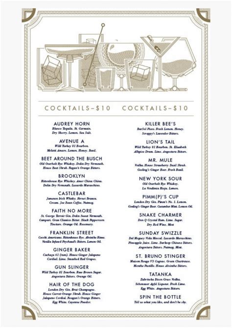 Beverage Menu Design 7 Great Examples Waitronmenu Blog