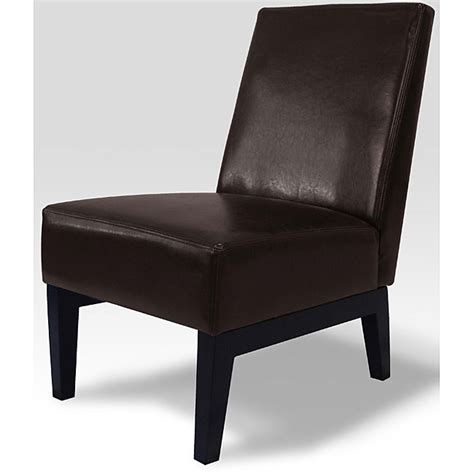 Hutton Armless Bi Cast Leather Accent Chair Overstock Shopping