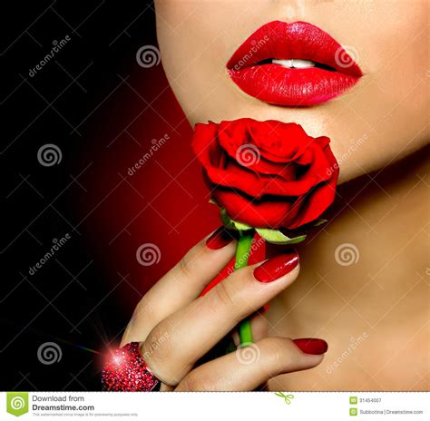 Beauty Girl With Rose Royalty Free Stock Photography
