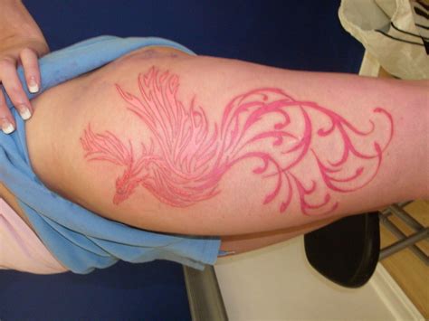 This Tattoo Was Done With A Pink Outline Instead Of Black Tattoos