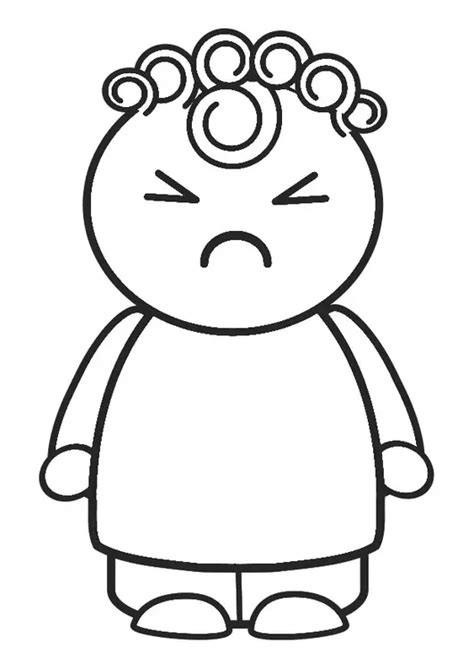 Anger Angry Coloring Page