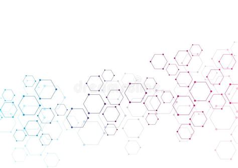 Vector Hexagonal Background Digital Geometric Abstraction With Lines