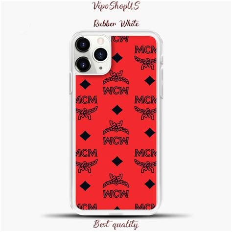 Mcm Red On Black Phone Case For Iphone And Samsung Etsy