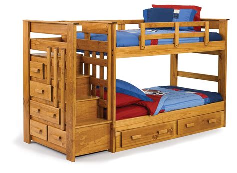 Solid Wood Bunk Beds With Stairs Foter