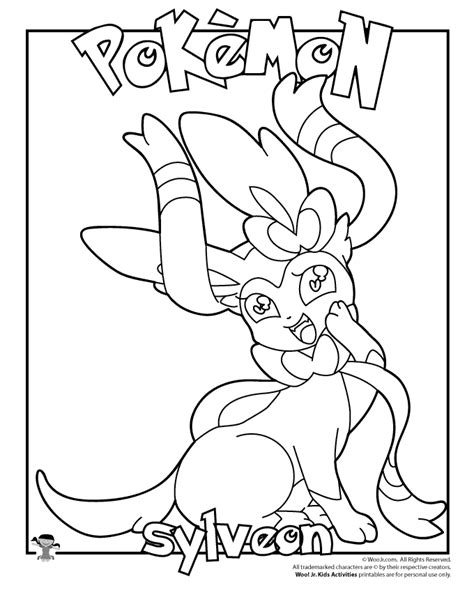 Sylveon Pokemon Coloring Pages Eevee