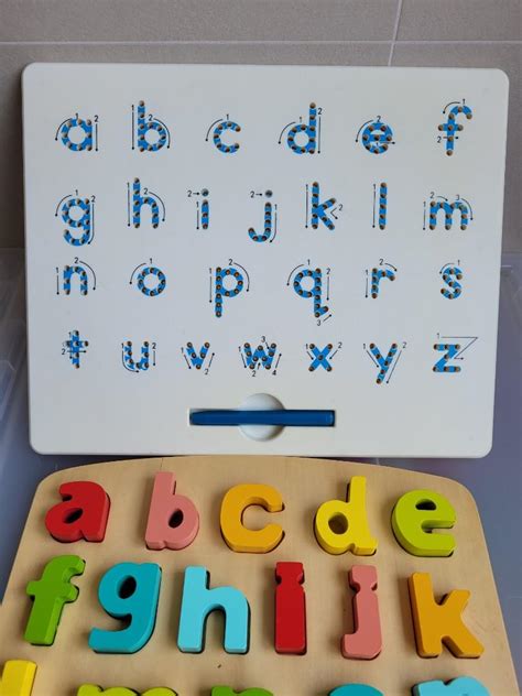 Hape Lower Case Alphabet Board Magnetic Tracing Board Babies And Kids