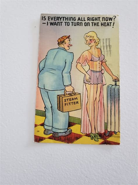 Vintage Lot Of 7 Humorous Postcards Antique Adult Humor Etsy