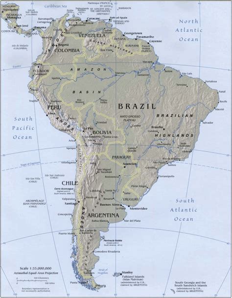 South America Physical Map Printable Printable Maps
