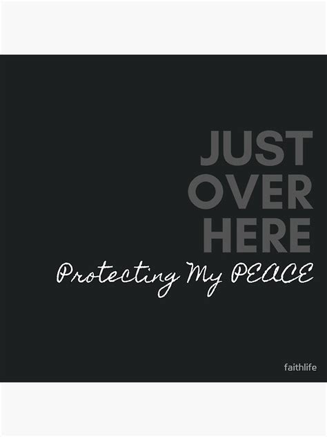 protecting my peace poster by faithlife redbubble