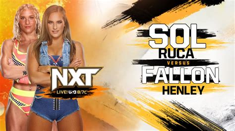 WWE 2K22 NXT Sol Ruca VS Fallon Henley YouTube