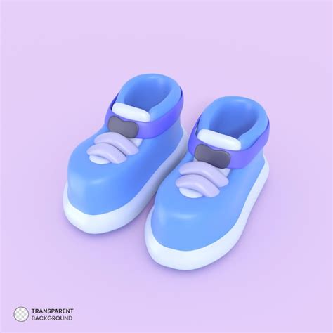 Premium Psd Babies Shoe Isometric Icon Isolated 3d Illustration