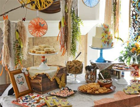 Crepe de pollo o carne. Estilo boho chic para decorar tu fiesta Baby Shower