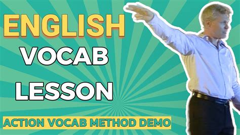 English Vocabulary Lesson Using Action Vocab Method Live Class Youtube