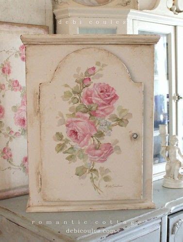 Custom Color And Decorative Shabby Chic Large Vintage Style Roses Shelf