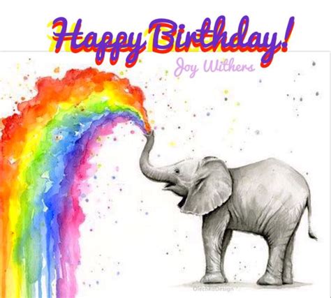 pin by joy withers on happy birthday and sayings elephant art elephant nursery art rainbow art