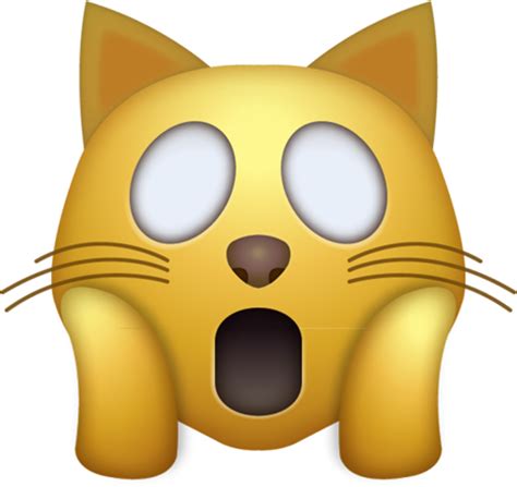 Download Download Omg Cat Iphone Emoji  Shocked Cat Emoji Png Png