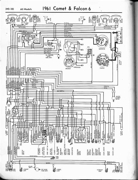 An Old Car Wiring Diagram From The Chevrolet And Falcon Series Including